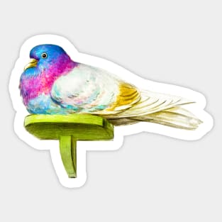 Colorful dove in vintage design Sticker